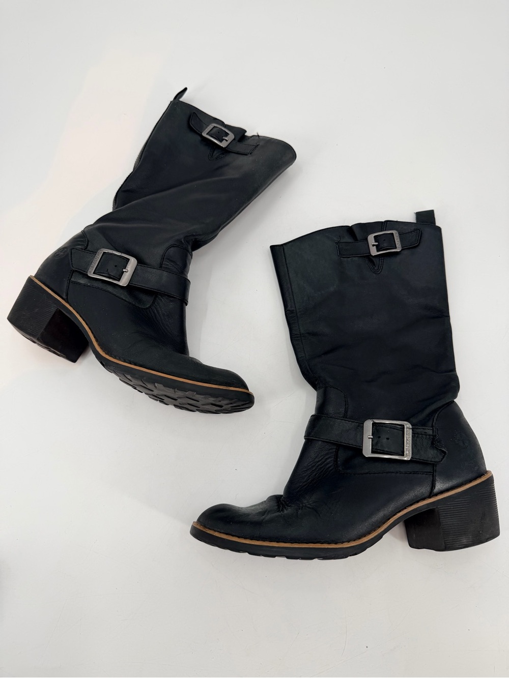 Dr. Martens Black Becca Engineer Biker Boots 8 - Picture 7 of 9